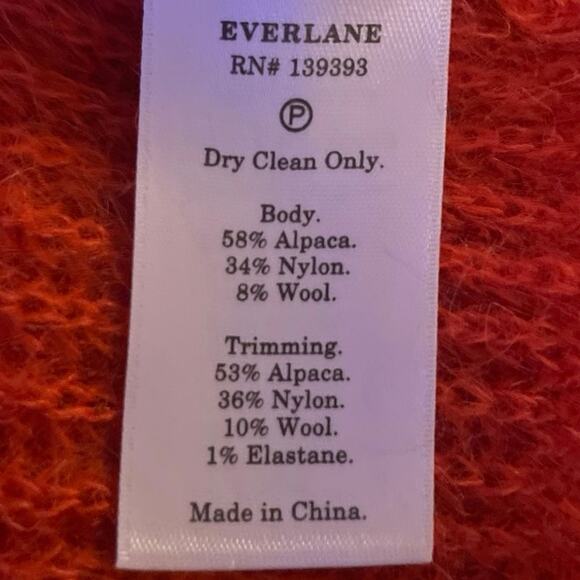 Everlane Oversized Alpaca Crew Sweater Size XL Cozy Cabincore Winter Christmas - Picture 7 of 9